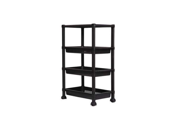 4 Tiers Rectangular Tray with Wheel