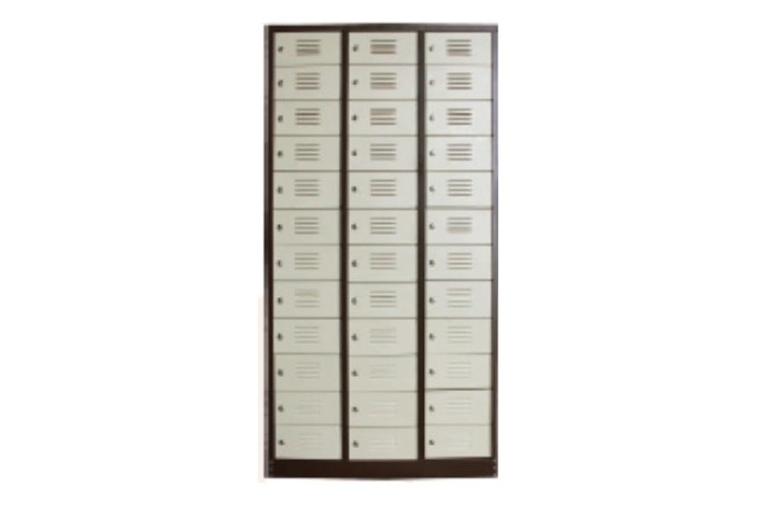 36 Compartment Steel Locker with Steel Swinging Door c/w Camlock