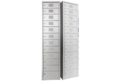 12 Compartment Steel Locker with Steel Swinging Door c/w Camlock