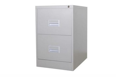 2 Drawer Filling Cabinet With Recess Handle c/w Ball Bearing Slide