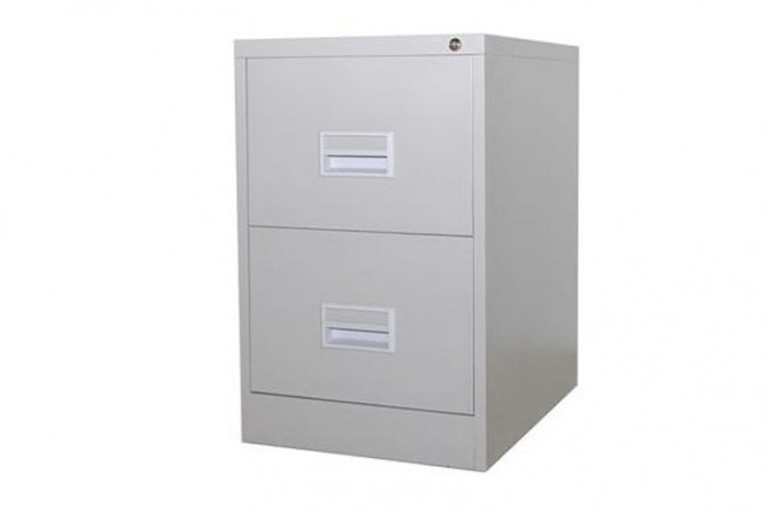 2 Drawer Filling Cabinet With Recess Handle c/w Ball Bearing Slide