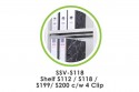 Accessories - Lateral Shelf S118 c/w 4 Clip (ECONOMY)