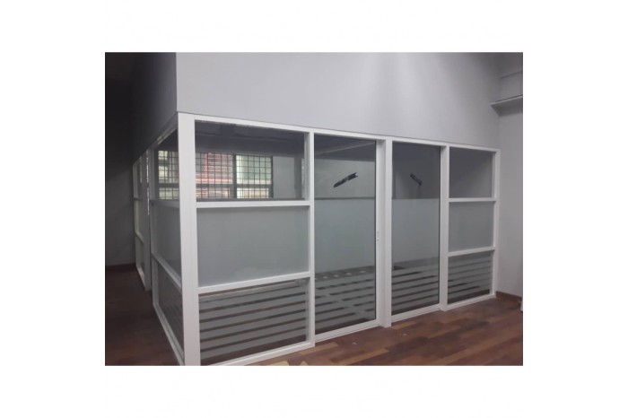 Aluminium Frame Tempered Glass Door