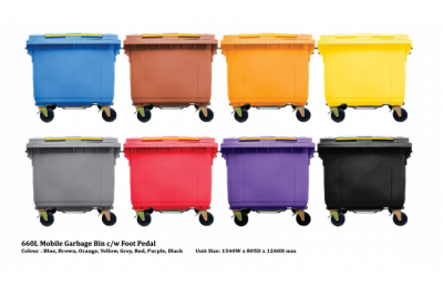 Mobile Garbage Bin 660L