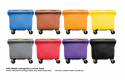 660L Mobile Garbage Bin c/w Foot Pedal