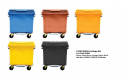 1100L Mobile Garbage Bin c/w Foot Pedal