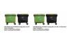 660L Recycle Mobile Garbage Bin / c/w Foot Pedal (2 In 1W)