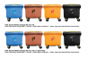 660L Recycle Mobile Garbage Bin / c/w Foot Pedal  (4 in 1W)