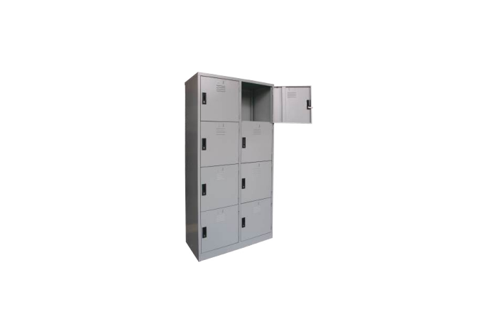 8 COMPARTMENT STEEL LOCKER WITH HANDLE CAMLOCK (ECONOMY)