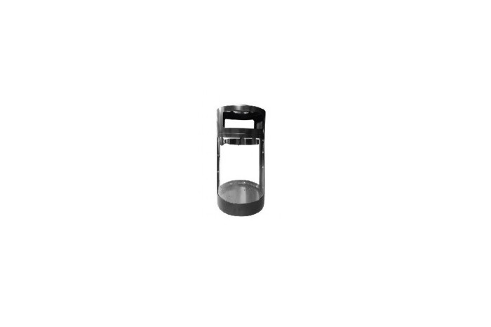 Powder Coated Transparent Bin Round c/w Dome Top & Bag Holder