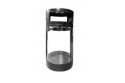 Powder Coated Transparent Bin Round c/w Dome Top & Bag Holder