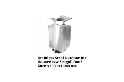 Stainless Steel Bin Square c/w Open Top