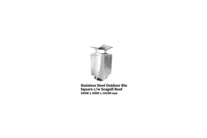 Stainless Steel Bin Square c/w Open Top