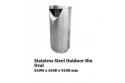 Stainless Steel Outdoor Bin Oval