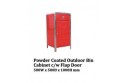 Powder Coated Outdoor Bin Cabinet c/w Flap Door