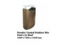 Powder Coated Outdoor Bin Oval c/w Roof