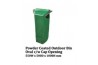 Powder Coated Outdoor Bin Oval c/w Cap Opening