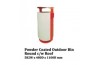 Powder Coated Outdoor Bin Round c/w Roof